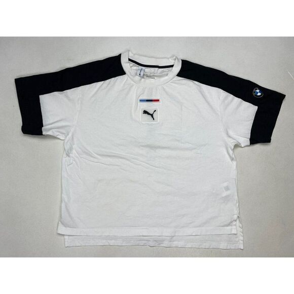Puma BMW Motorsport Logo T-shirt Women Large White Black 596361 02 - Picture 1 of 6